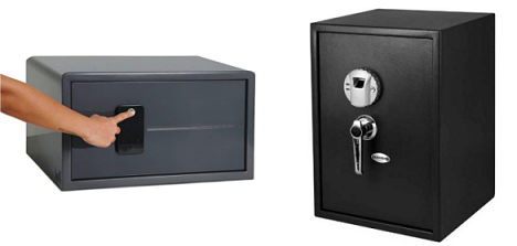 Fingerprint gun safes come in a variety of shapes and sizes.